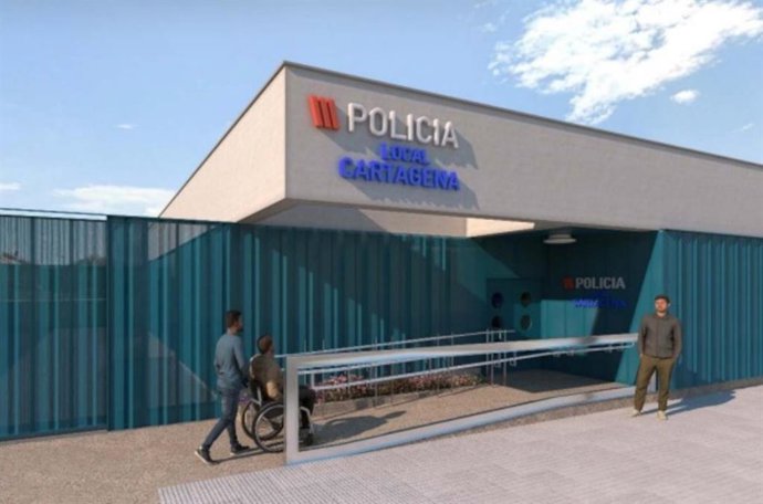 Recreación del nuevo cuartel de la Policía Local de Los Dolores