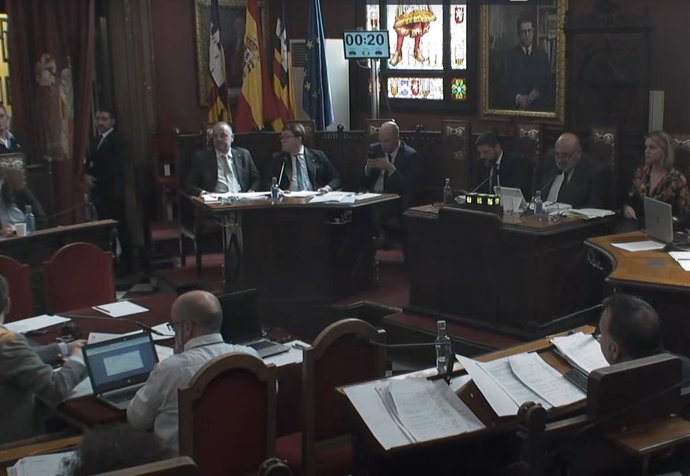 Imagen del pleno del Ayuntamiento de Palma.