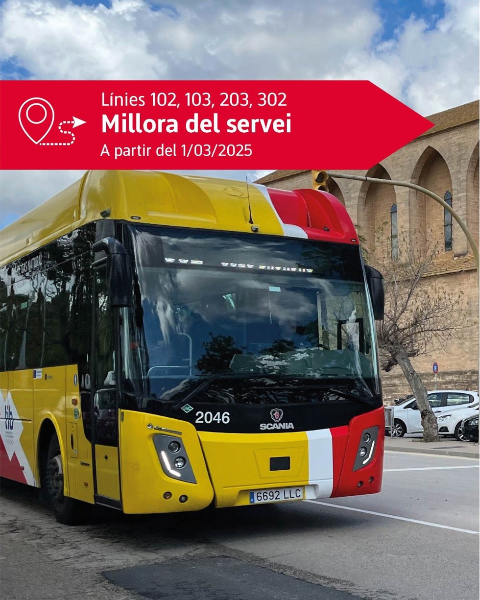 Archivo - Cartel con los cambios en el servicio de TIB