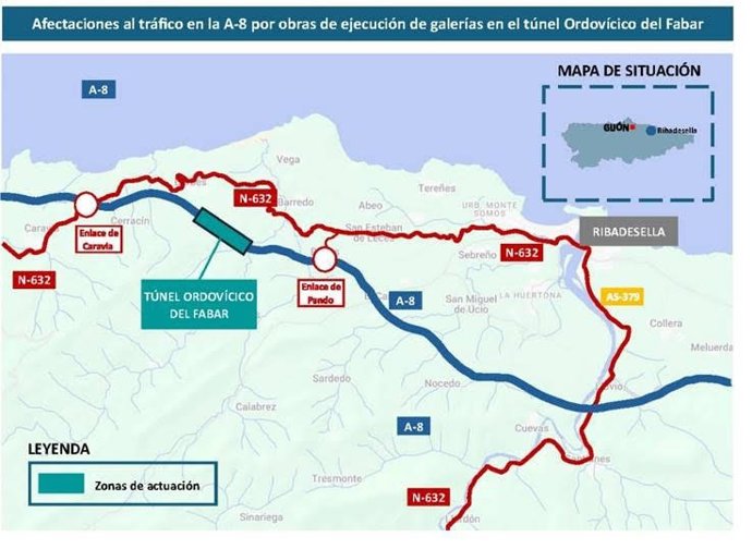 Actuaciones proyectadas en la A-8
