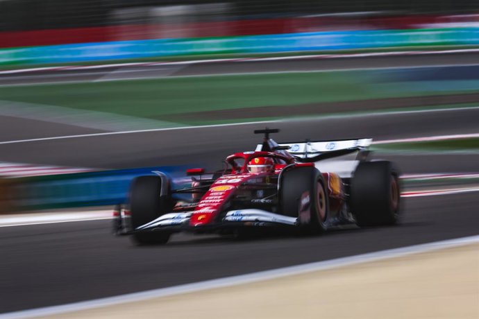 16 LECLERC Charles (mco), Scuderia Ferrari SF-25, em ação durante os testes de pré-temporada da Fórmula 1 Aramco 2025 do Campeonato Mundial de Fórmula 1 da FIA de 2025, de 26 a 28 de fevereiro de 2025, no Circuito Internacional do Bahrein, em Sakhir, Bahr