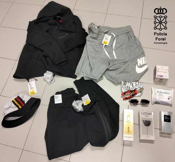 Parte de los objetos robados y recuperados