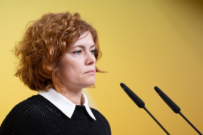 Archivo - La secretària general i portaveu d'ERC, Elisenda Alamany