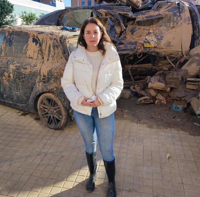 Meri García, impulsora de la iniciativa que reclama una comissió d'investigació per l'ocorregut en la dana de València, on va morir el seu pare