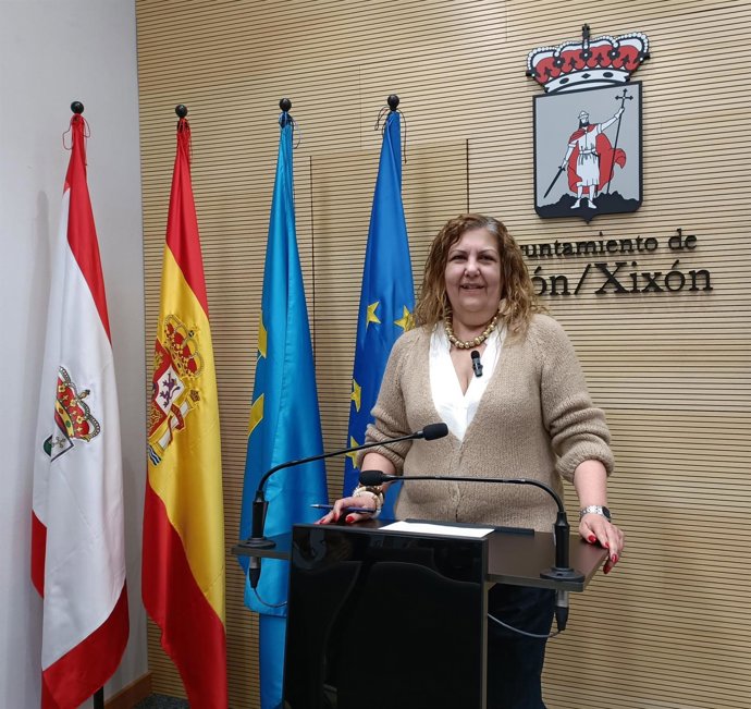 La concejala del Grupo Municipal Socialista del Ayuntamiento de Gijón Marina Pineda.
