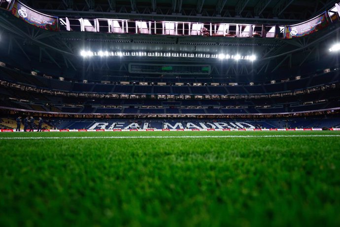 General view during the Spanish League, LaLiga EA Sports, football match played between Real Madrid and Atletico de Madrid at Santiago Bernabeu stadium on February 8, 2025, in Madrid, Spain.