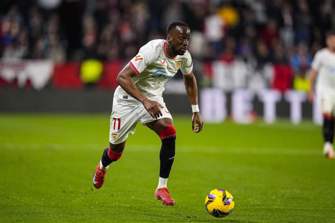 El jugador del Sevilla Dodi Lukebakio durante un partido de Liga.