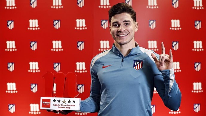 El delantero del Atlético de Madrid, Julián Álvarez