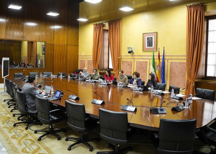 Sesión del grupo de trabajo sobre Inteligencia Artificial constituido en el Parlamento andaluz. (Foto de archivo).