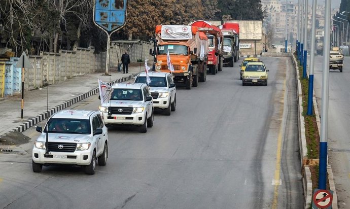 Archivo - Arquivo - Crescente Vermelho Sírio e CICV enviam comboio para Afrin