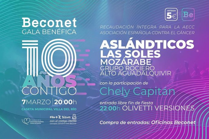 Cartel de la gala, que se desarrollará en la Caseta Municipal de la localidad.