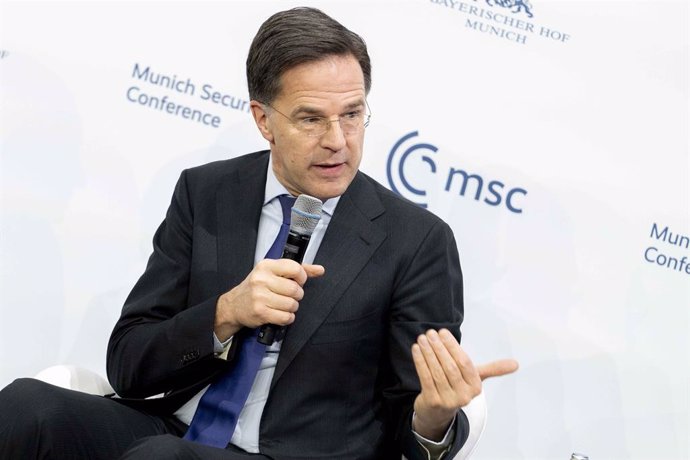 February 15, 2025, Munich, Bavaria, Germany: MARK RUTTE, Secretary General, North Atlantic Treaty Organization; former Prime Minister of the Kingdom of the Netherlands, at the 61st Munich Security Conference (MSC) at the Hotel Bayerischer Hof.