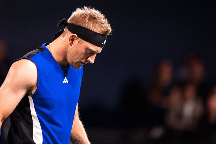 Archivo - Alejandro DAVIDOVICH FOKINA (ESP) durante o qualifying do Rolex Paris Masters 2024, torneio de tênis ATP Masters 1000, em 26 de outubro de 2024, na Accor Arena, em Paris, França - Foto Alexandre Martins / DPPI
