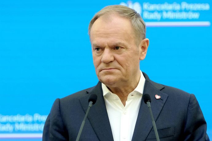 17 de fevereiro de 2025, Varsóvia, Polônia: Chancelaria de Varsóvia 17.02.2025 Reunião do primeiro-ministro Donald Tusk com o presidente e o vice-presidente da Microsoft Corporation, Brad Smith...17/02/2025 Varsóvia Chancelaria do primeiro-ministro REUNIÃ