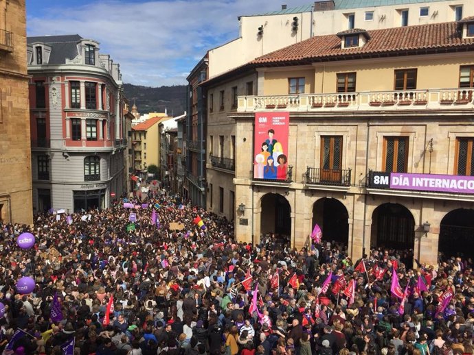 Manifestación del 8M en Oviedo en una imagen de archivo.
