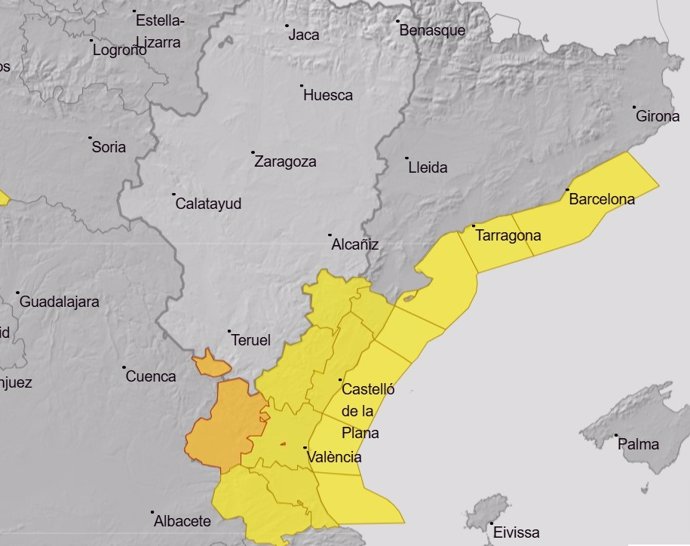 Mapa de alerta para este lunes 3 de marzo