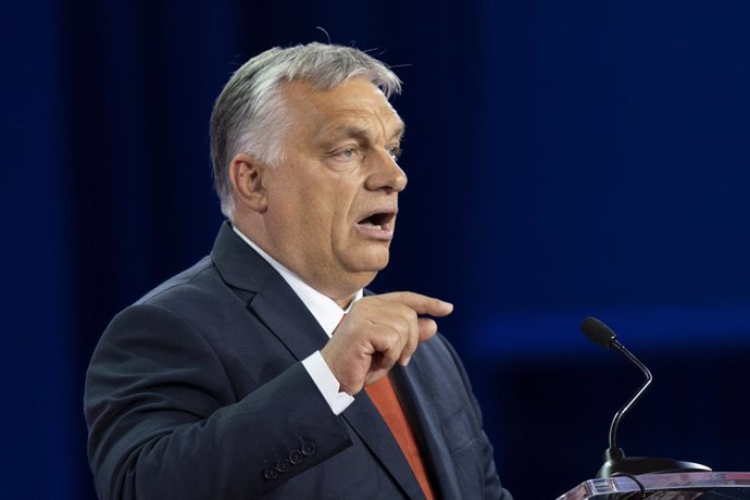 Archivo - Arquivo - 4 de agosto de 2022, Dallas, Texas, Estados Unidos: O primeiro-ministro da Hungria, Victor Orban, discursa na conferência CPAC Texas 2022 no Hilton Anatole.