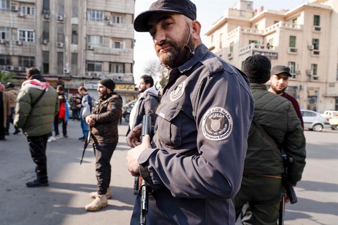 Archivo - Imagen de archivo de las fuerzas de seguridad de Siria en Damasco