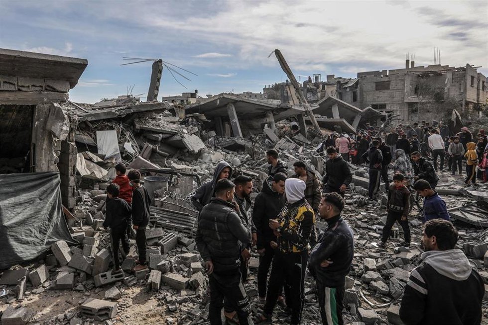 Archivo - Imagen de archivo de edificios destruidos a causa de la ofensiva del Ejército de Israel contra la ciudad de Rafá, en el sur de la Franja de Gaza
