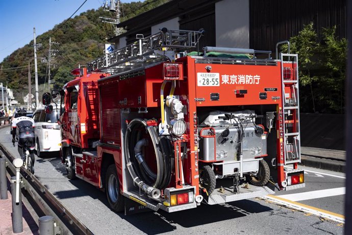 Archivo - Arquivo - Imagem de arquivo de um caminhão do Corpo de Bombeiros de Tóquio.