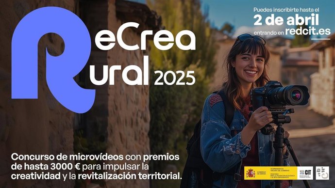 MITECO convoca los premios RE-CREA RURAL 2025, un certamen de microvídeos para ensalzar el dinamismo de la España rural.