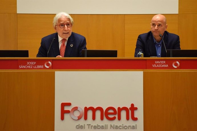 El president de Foment, Josep Sánchez Llibre, i el de l'APCE, Xavier Vilajoana