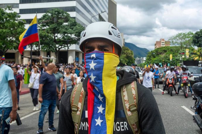 Archivo - Manifestación en Venezuela tras las elecciones presidenciales de julio de 2024