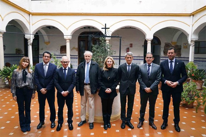 Visita al Asilo de los Ángeles de Málaga.