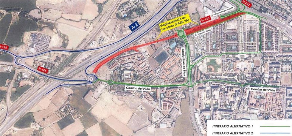 Este jueves comienza la Fase 2 de las obras de urbanización de la carretera N-125 del aeropuerto