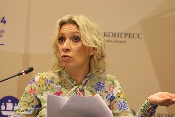 Archivo - 8 de junho de 2024, São Petersburgo, Rússia: Maria Zakharova, Diretora do Departamento de Informação e Imprensa do Ministério das Relações Exteriores da Federação Russa, participa de uma sessão sobre Policentricidade: A norma de um mundo futuro 