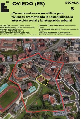 Ubicación del edificio de La Malatería en Oviedo.