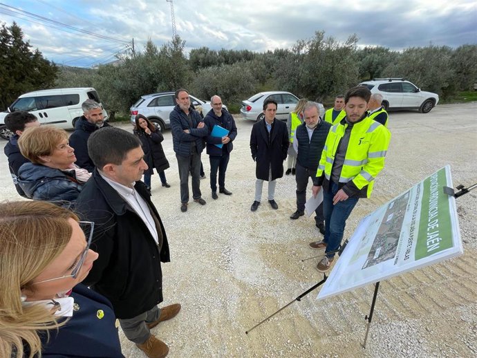 Visita a las obras del carril peatonal.