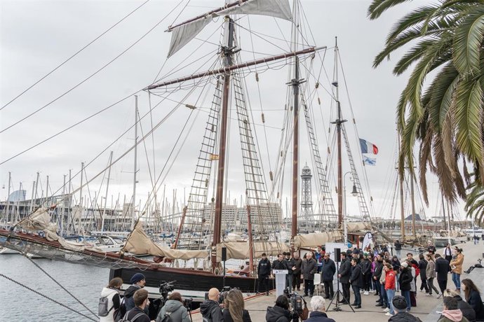 Imagen del barco antes de la partida