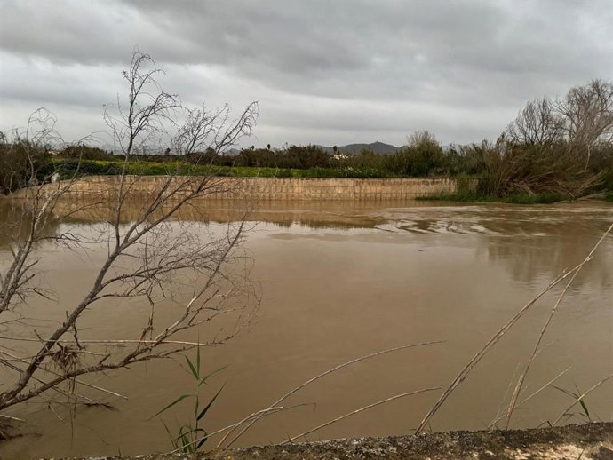 Río Guadalhorce tras lluvias del pasado lunes Alhaurín de la Torre