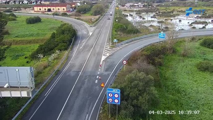 A AP-4 foi reaberta ao tráfego após ter sido fechada devido à inundação.