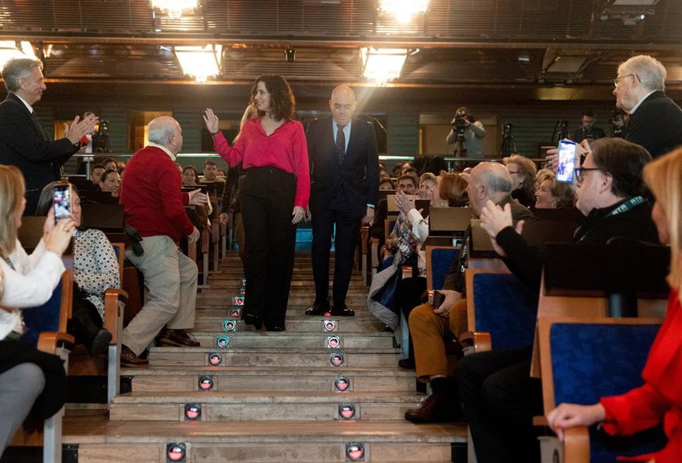 La presidenta de la Comunidad de Madrid, Isabel Díaz Ayuso, y el presidente de ATA, Lorenzo Amor, inauguran el VI Foro Emprendedores y Autónomos organizado por la Federación Nacional de Trabajadores Autónomos (ATA)