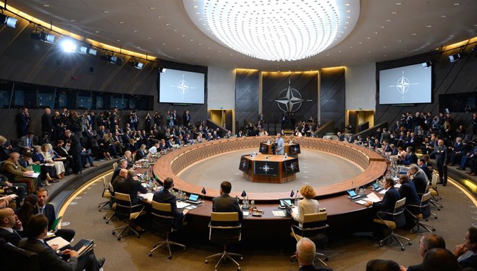 Archivo - Arquivo - HANDOUT - 04 de dezembro de 2024, Bélgica, Bruxelas: Vista geral da reunião dos Ministros das Relações Exteriores da OTAN durante o segundo dia de suas reuniões em Bruxelas. Foto: -/NATO/dpa - ATENÇÃO: uso editorial apenas e somente se