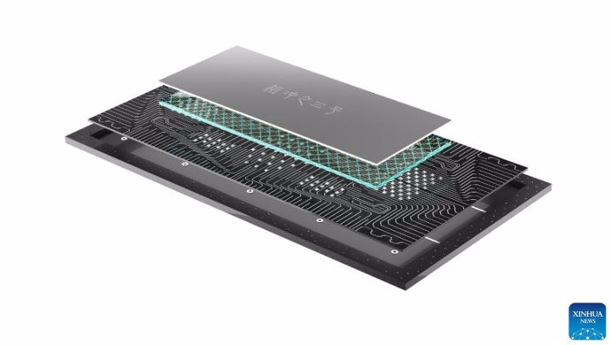 Este diagrama esquemático mostra o chip "Zuchongzhi 3.0".
