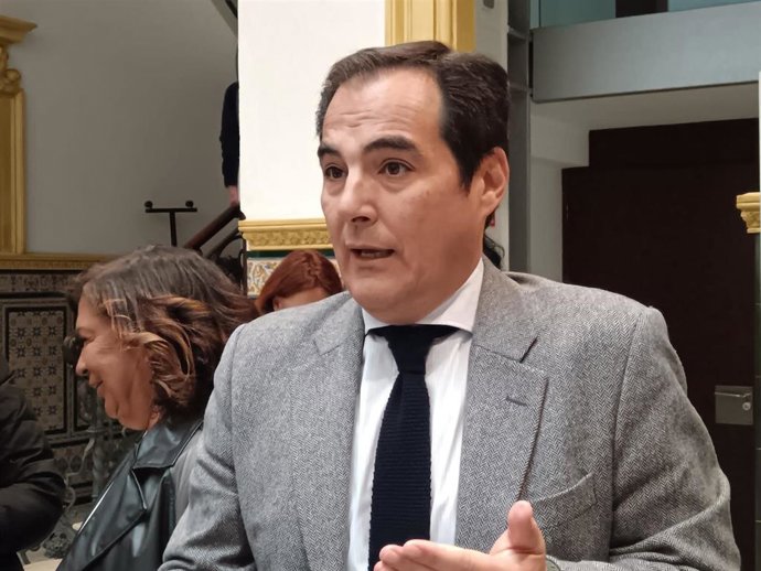 El consejero de Justicia, Administración Local y Función Pública, José Antonio Nieto, este martes en Huelva.