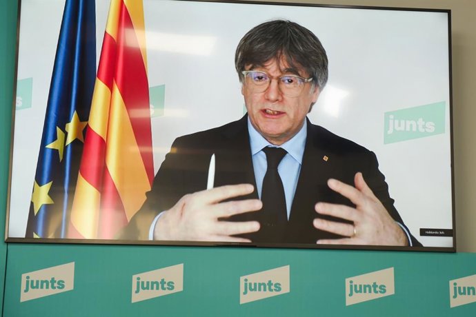 El presidente de Junts, Carles Puigdemont,  