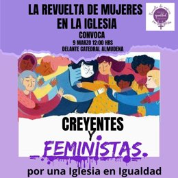 Cartel de la Revuelta de Mujeres en la Iglesia.