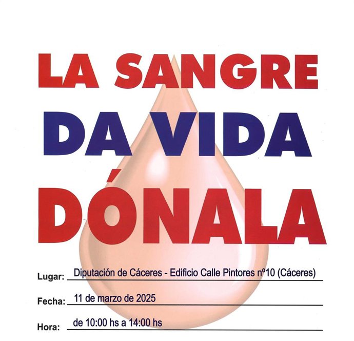 La Diputación de Cáceres anima a la ciudadanía a participar en una nueva campaña de donación de sangre