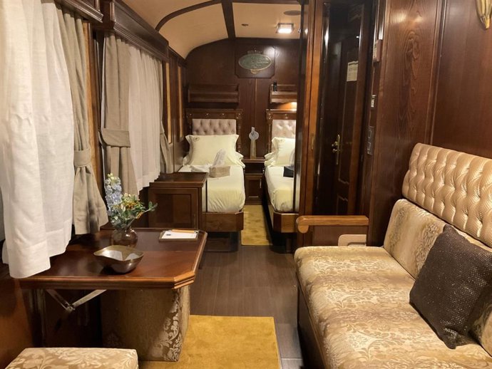 Interior de 'El Transcantábrico Gran Lujo' de Renfe.