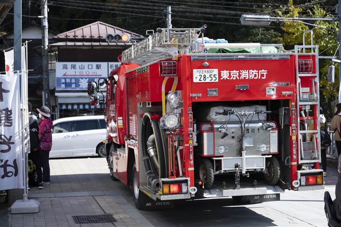 Archivo - Imagen de archivo de un camión del Cuerpo de Bomberos de Japón.
