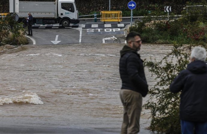crecida del río Palancia a su paso por Sagunto