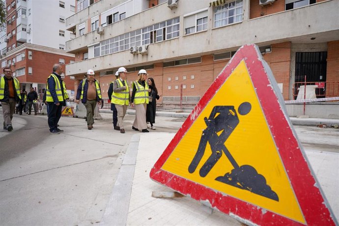 Visita a las obras del barrio de Nuevo Molino de Huelva.