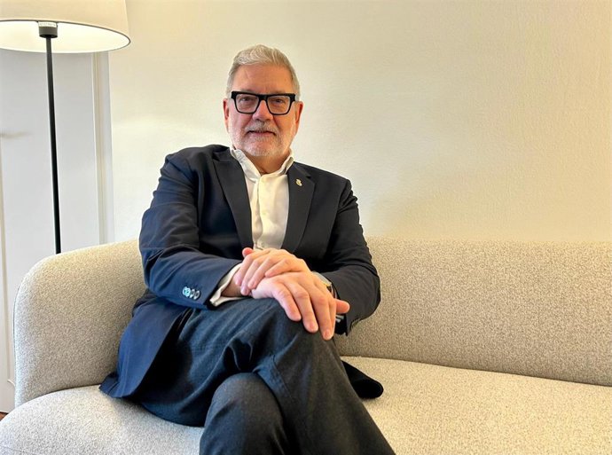 El alcalde de Lleida, Fèlix Larrosa, en una entrevista de Europa Press