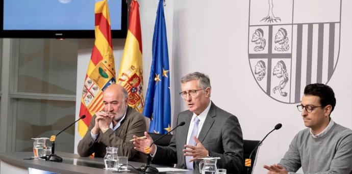 José Manuel Aranda, Manuel Blasco y Jorge Palacios, en la presentación del evento.