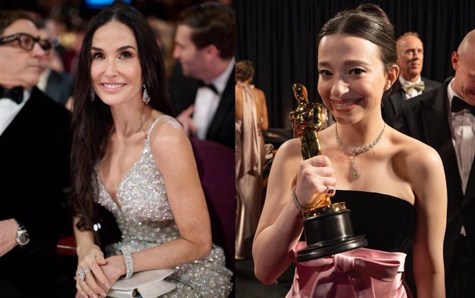Tras su comentada reacción al perder el Oscar, Demi Moore felicita a Mikey Madison (Anora)