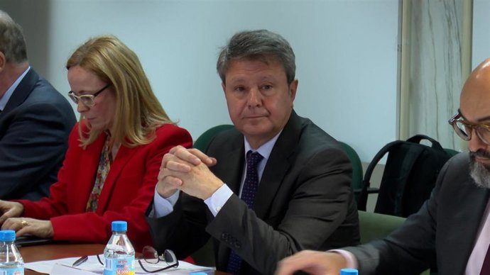 El secretario de Estado de Transportes y Movilidad Sostenible, José Antonio Santano, en la reunión del Consejo de la Sociedad Valladolid Alta Velocidad (SVAV)